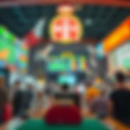 A vibrant representation of various Asian betting platforms
