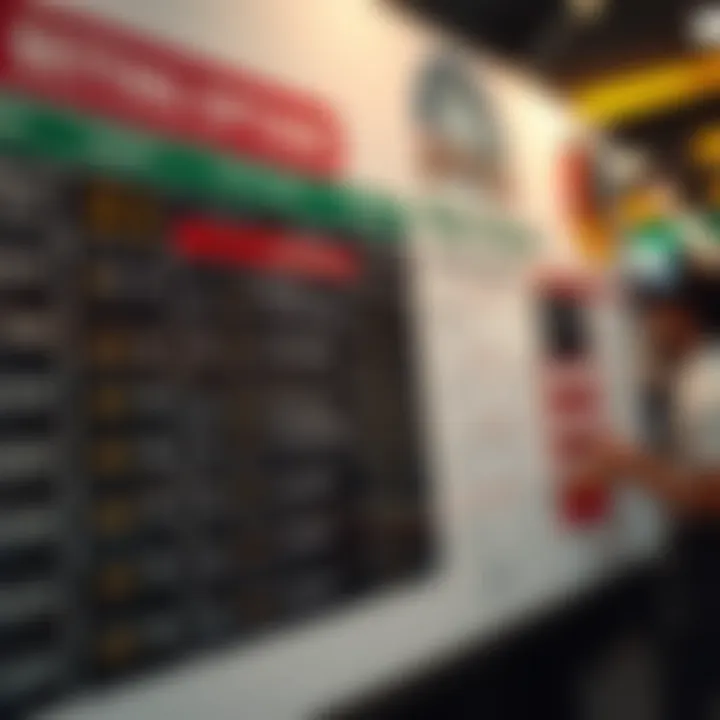 A chart displaying various betting options available in sports betting