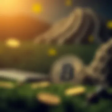 Innovative Landscape of Bitcoin Betting A conceptual image illustrating Bitcoin betting with a digital wallet and cryptocurrency symbols.
