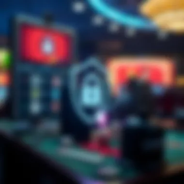 A secure online environment emphasized by safety icons