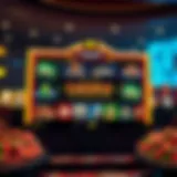 A vibrant virtual casino interface showcasing various gaming options