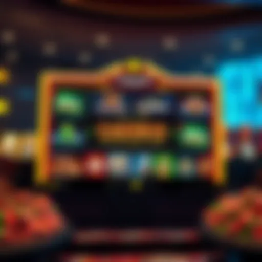 A vibrant virtual casino interface showcasing various gaming options
