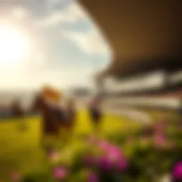 Spectacular view of the Cheltenham Gold Cup racecourse