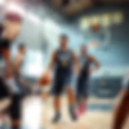 Strategic play showcasing teamwork on the court