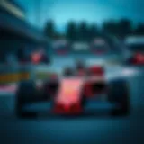 F1 race car in action on the track