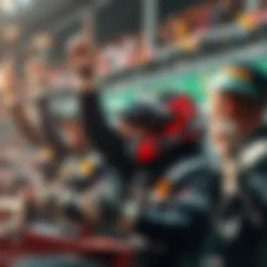 Celebrating Success in F1 Betting F1 team celebrating a victory