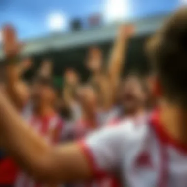 Fans celebrating during a football match in Malta