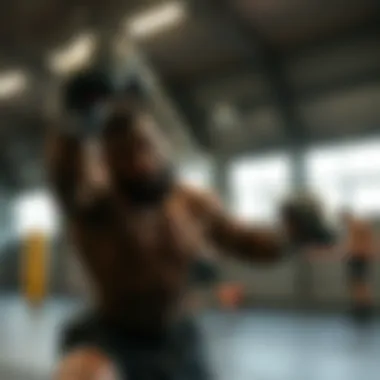 Francis Ngannou demonstrating his power during a training session