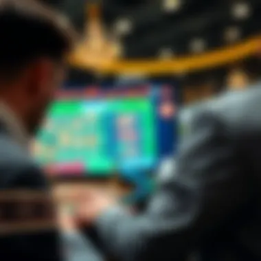 Analyzing Outcomes for Better Bets A player analyzing roulette outcomes on a screen