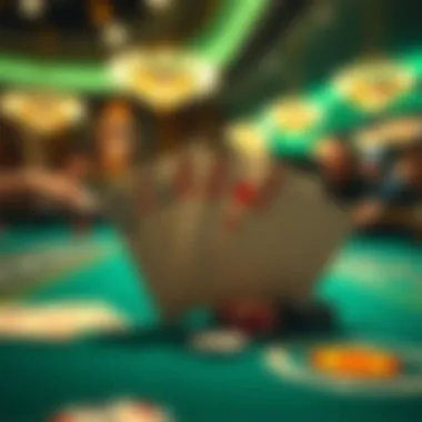 Strategic Cards in Live Blackjack Strategic cards displayed during a blackjack game