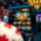 Illustration of a modern online casino interface showcasing various slot games