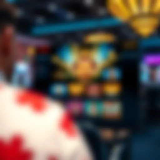 Illustration of a modern online casino interface showcasing various slot games