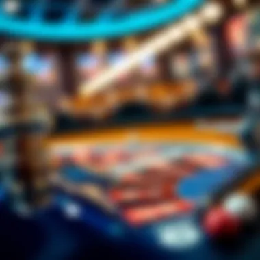 A close-up of the roulette table showcasing betting options