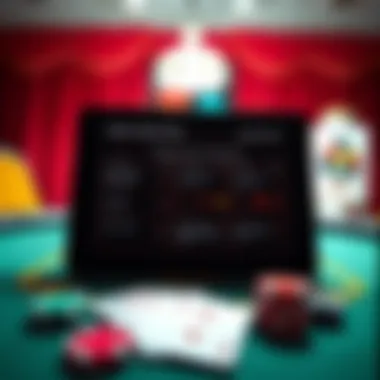 Graphical representation of the basic rules of online poker gameplay