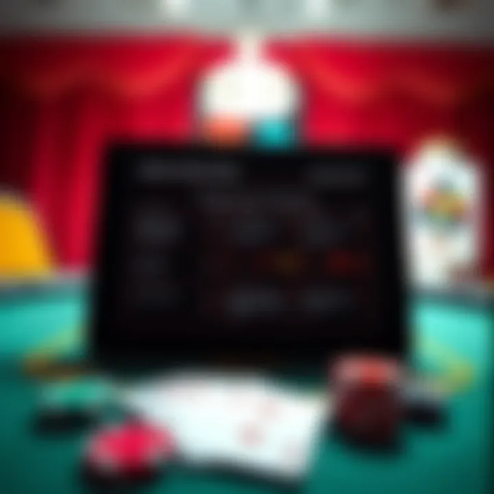 Graphical representation of the basic rules of online poker gameplay