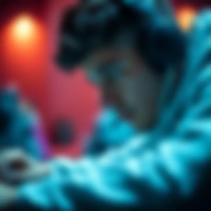 A close-up of a player making a contemplative decision during gameplay.