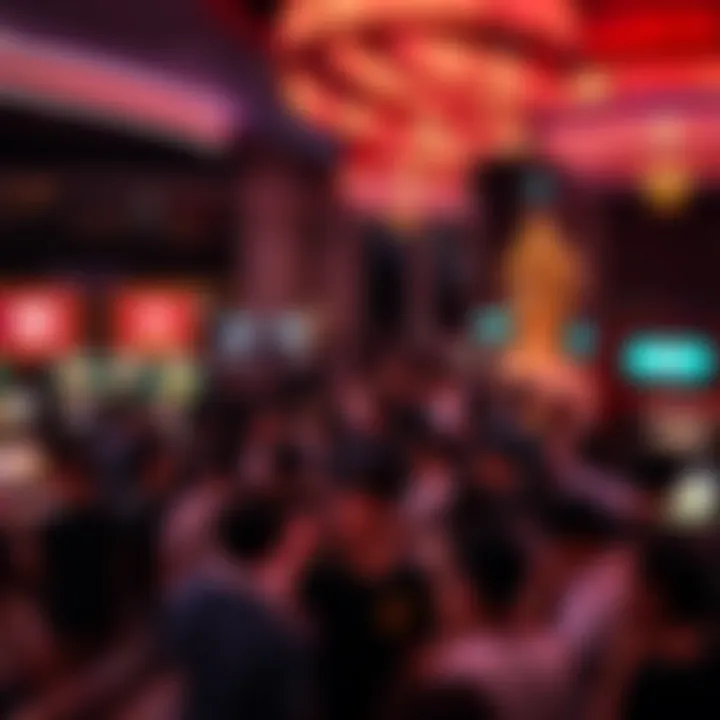 Overview of crowds enjoying entertainment in a casino