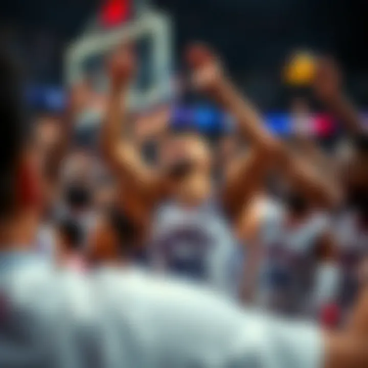 Curry celebrating a victory with teammates