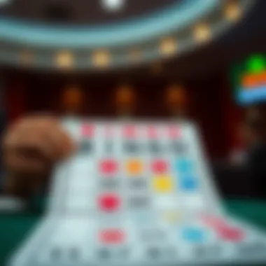 Bingo Card with Colorful Markers