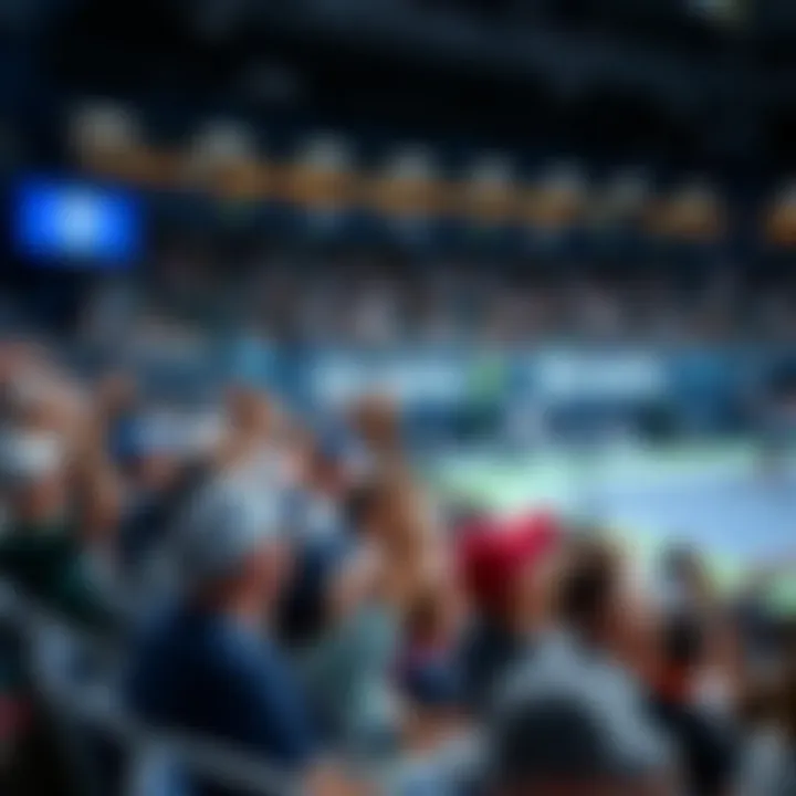 Excitement of fans during a US Open match