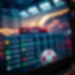 Dynamic interface showcasing betting options