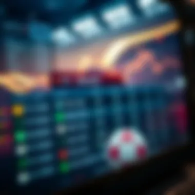 Dynamic interface showcasing betting options